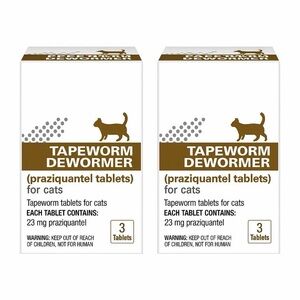 LOT Of 2 Elanco Tapeworm Dewormer Tablets for Cats Exp: 07/2027